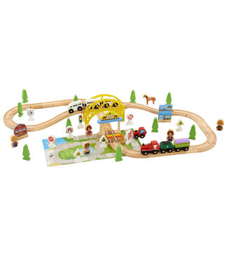 P&M Houten Trein 75 delig