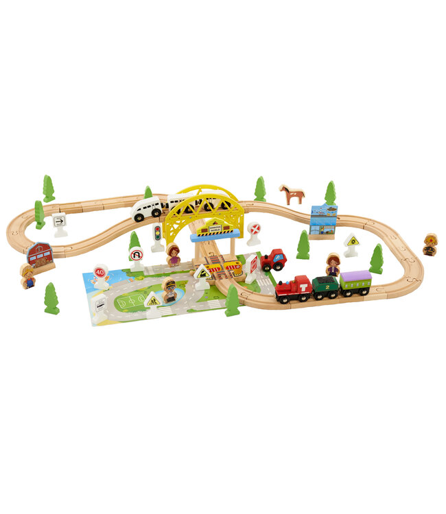 Houten Trein 75 delig