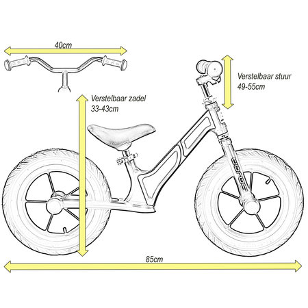 Sajan Sajan Loopfiets - Aluminium - Rood