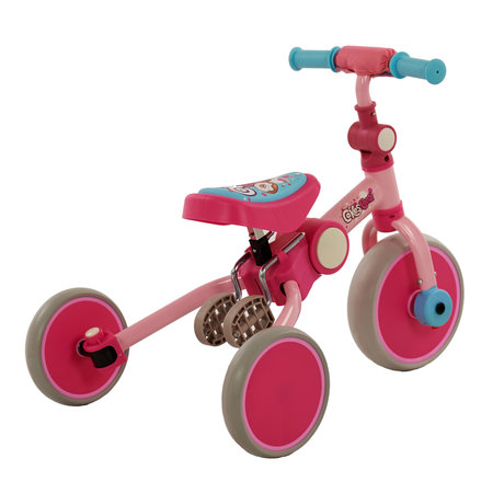 2Cycle 2Cycle 4 in 1 Driewieler-Loopfiets - Roze