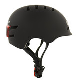 Sajan Sajan Fahrradhelm - Skathelm - Helm mattschwarz - LED-Beleuchtung - Größe-S