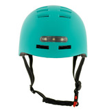 Sajan Sajan Fietshelm - Skatehelm - Helm Mat-Turquoise  - LED Verlichting - Maat-S