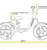 Sajan Sajan Loopfiets - Balance Bike - Jongens en Meisjes - Loopfiets 2 Jaar - Buitenspeelgoed - Mat-Donkerroze