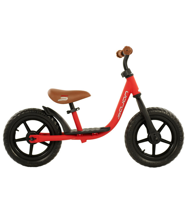 Sajan Loopfiets - Balance Bike - Jongens en Meisjes - Loopfiets 2 Jaar - Buitenspeelgoed - Mat-Rood