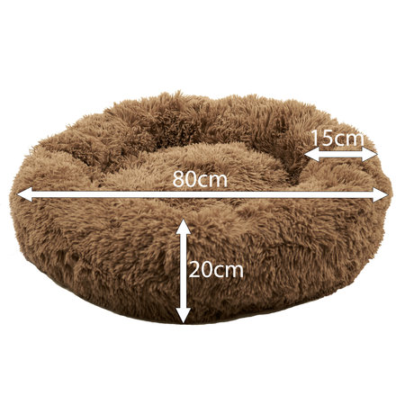 Sajan Sajan Hondenmand 80cm - Donut - Superzacht - Wasbaar - Bruin