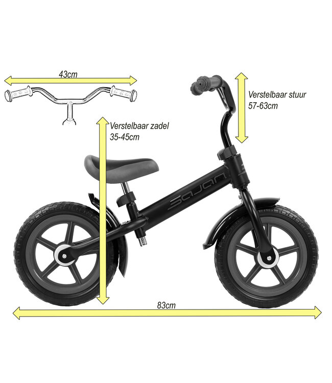 Sajan  Loopfiets - 12-inch - Blauw