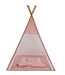 Speeltent - Tipi Tent - Met Grondkleed & Kussens - Speelhuisje - Tent voor kinderen - Roze-Wit