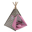P&M P&M Tipi Speeltent - Met Grondkleed & Kussens - Tent voor kinderen - Grijs
