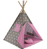 P&M P&M Tipi Speeltent - Met Grondkleed & Kussens - Tent voor kinderen - Grijs