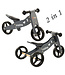 2Cycle 2 in 1 Loopfiets/Driewieler - Hout - Jongens en Meisjes - 1 Jaar - Speelgoed  - Grijs