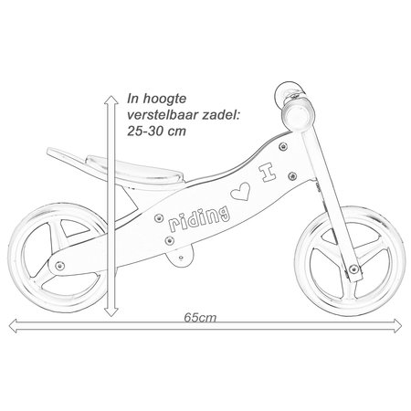 2Cycle 2Cycle 2 in 1 Loopfiets/Driewieler - Hout - Jongens en Meisjes - 1 Jaar - Speelgoed  - Grijs