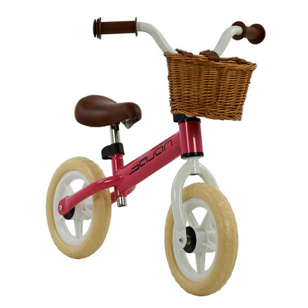 Sajan Sajan Loopfiets - Wit-Roze - Balance bike - Speelgoed