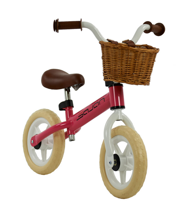 Sajan Loopfiets - Wit-Roze - Balance bike - Speelgoed