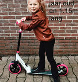 2Cycle 2Cycle Step - Kinderstep - Aluminium -  Grote Wielen - 20cm - Autoped -Roze-Wit