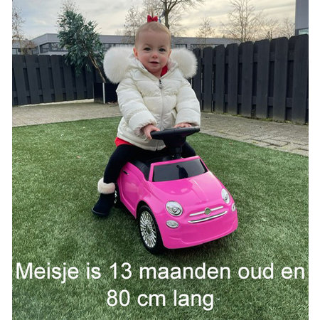 2Cycle Fiat 500 - Loopauto - Roze - Loopauto 1 jaar - Loopwagen