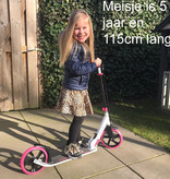 2Cycle 2Cycle Step - Kinderstep - Aluminium -  Grote Wielen - 20cm - Autoped -Roze-Wit