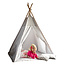 P&M P&M Tipi Speeltent - Met Grondkleed & Kussens - Tent voor kinderen - Grijs-Wit