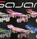 Sajan Sajan Skateboard - LED Wielen - 22.5 inch - Camouflage Roze - Wit -2e