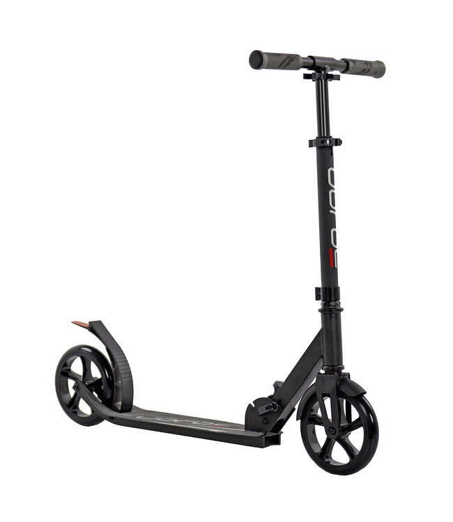 Sajan Step - Aluminium - Kinderstep - Grote Wielen -  Autoped -18cm -Zwart