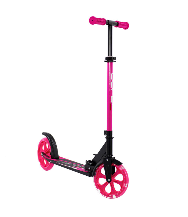 Sajan - Step met LED wielen - Kinderstep -  Grote Wielen - 20cm - Step - Roze-Zwart