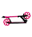 Sajan - Step met LED wielen - Kinderstep -  Grote Wielen - 20cm - Step - Roze-Zwart