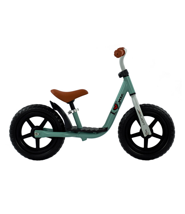 Sajan Loopfiets - Balance Bike - Jongens en Meisjes - Loopfiets 2 Jaar - Buitenspeelgoed - Olijfgroen