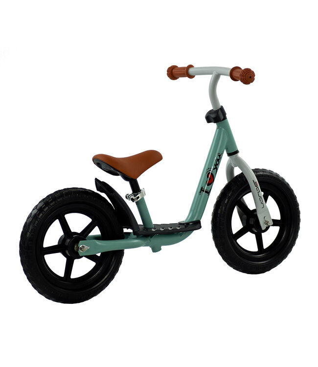 Sajan Loopfiets - Balance Bike - Jongens en Meisjes - Loopfiets 2 Jaar - Buitenspeelgoed - Olijfgroen