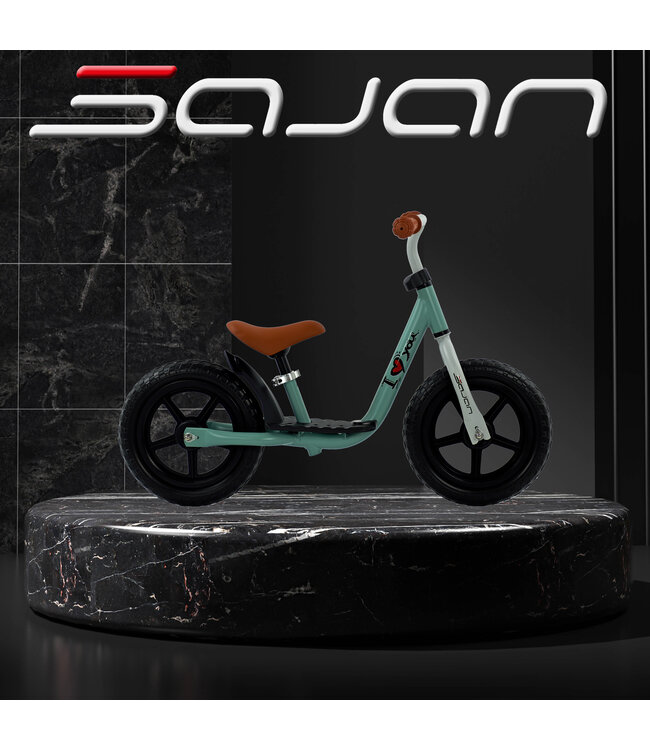 Sajan Loopfiets - Balance Bike - Jongens en Meisjes - Loopfiets 2 Jaar - Buitenspeelgoed - Olijfgroen