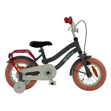 2Cycle 2Cycle Pretty - Grijs-Roze - Meisjesfiets 2 tot 4 jaar