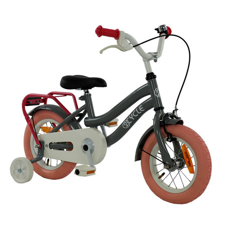 2Cycle 2Cycle Pretty - Grijs-Roze - Meisjesfiets 2 tot 4 jaar