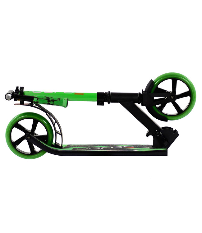 Sajan Step - Aluminium - Kinderstep - Grote Wielen - 18cm -Zwart - Groen