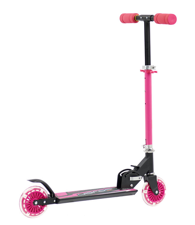 Sajan - Kinderstep - Step - Step met LED Wielen - Aluminium - Autoped - Roze