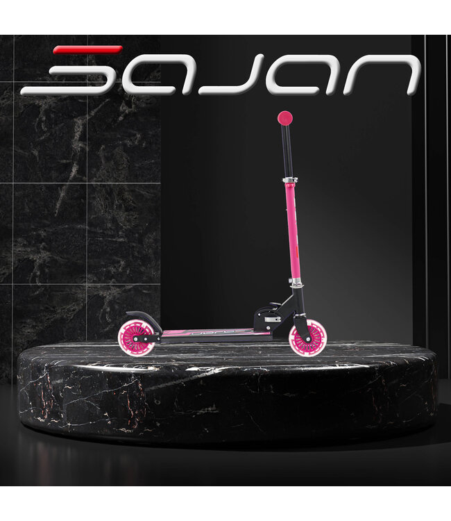 Sajan - Kinderstep - Step - Step met LED Wielen - Aluminium - Autoped - Roze