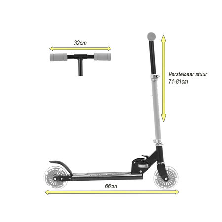 Sajan Sajan - Kinderstep - Step - Step met LED Wielen - Aluminium - Groen