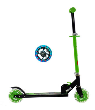 Sajan Sajan - Kinderstep - Step - Step met LED Wielen - Aluminium - Groen