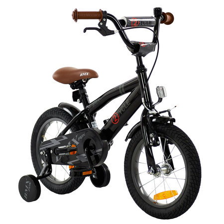 2Cycle 2Cycle BMX-Fun - Kinderfiets - 14 inch - Zwart - Jongensfiets - 14 inch fiets