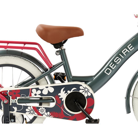 2Cycle 2Cycle Desire - Kinderfiets - 16 inch - Grijs-Roze - Meisjesfiets - 16 inch fiets