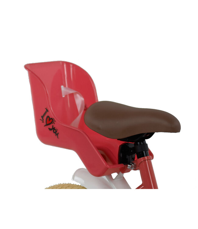 2Cycle Paris kinderfiets 14 inch (3 tot 5 jaar) voor meisjes roze-wit