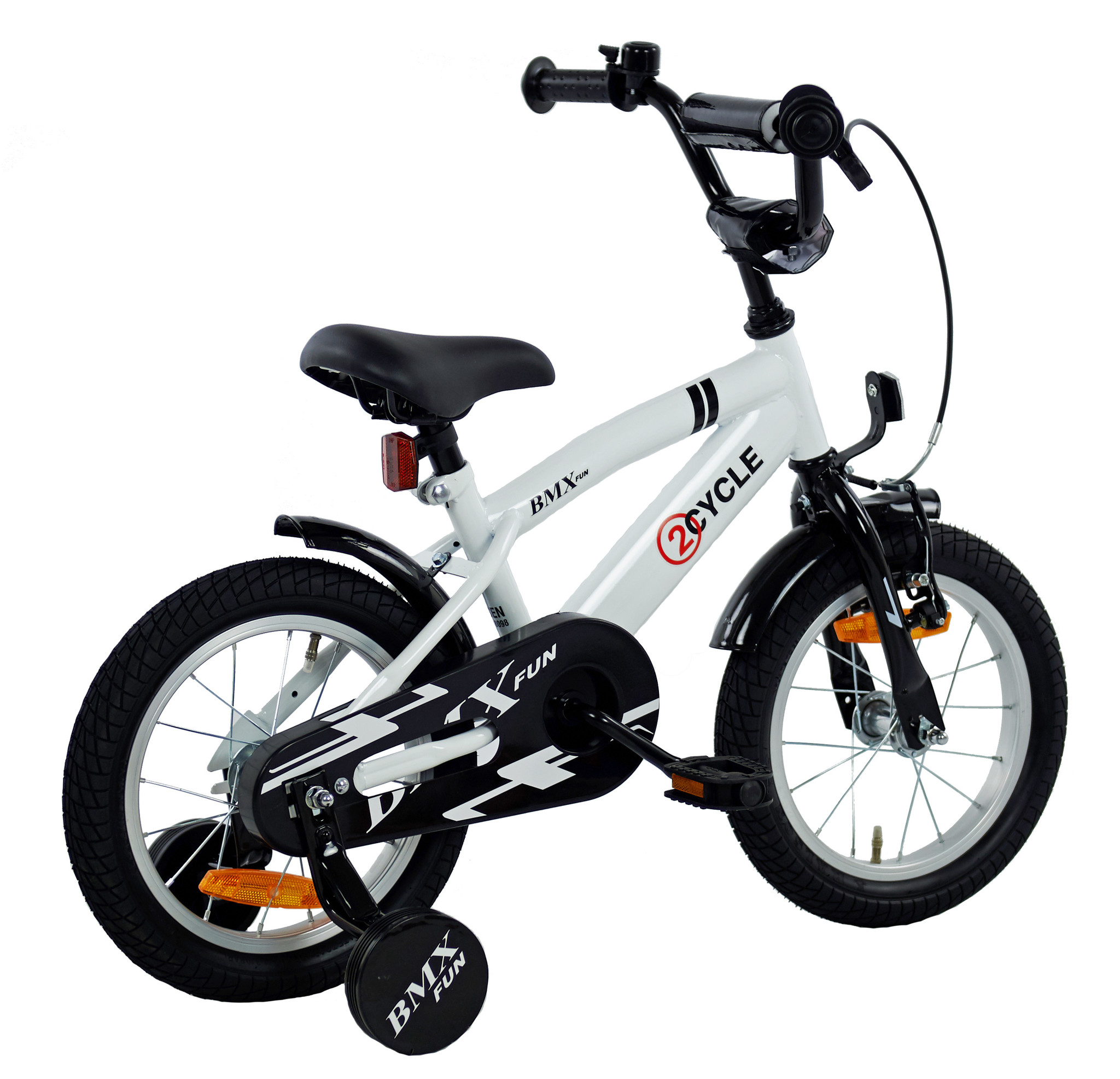 Verbinding verbroken Mona Lisa beeld Goedkope 14 inch kinderfiets BMX Wit direct online bestellen |  Prijskiller.nl