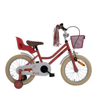 2Cycle 2Cycle Paris kinderfiets 16 inch (4 tot 6 jaar) voor meisjes roze-wit