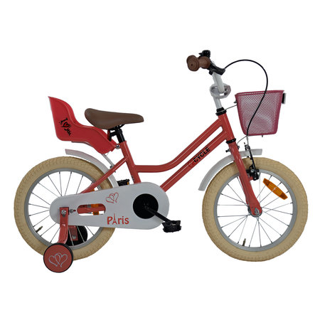 2Cycle 2Cycle Paris - Roze-Wit - Meisjesfiets 4 tot 6 jaar