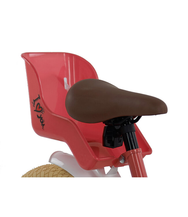 2Cycle Paris kinderfiets 16 inch (4 tot 6 jaar) voor meisjes roze-wit