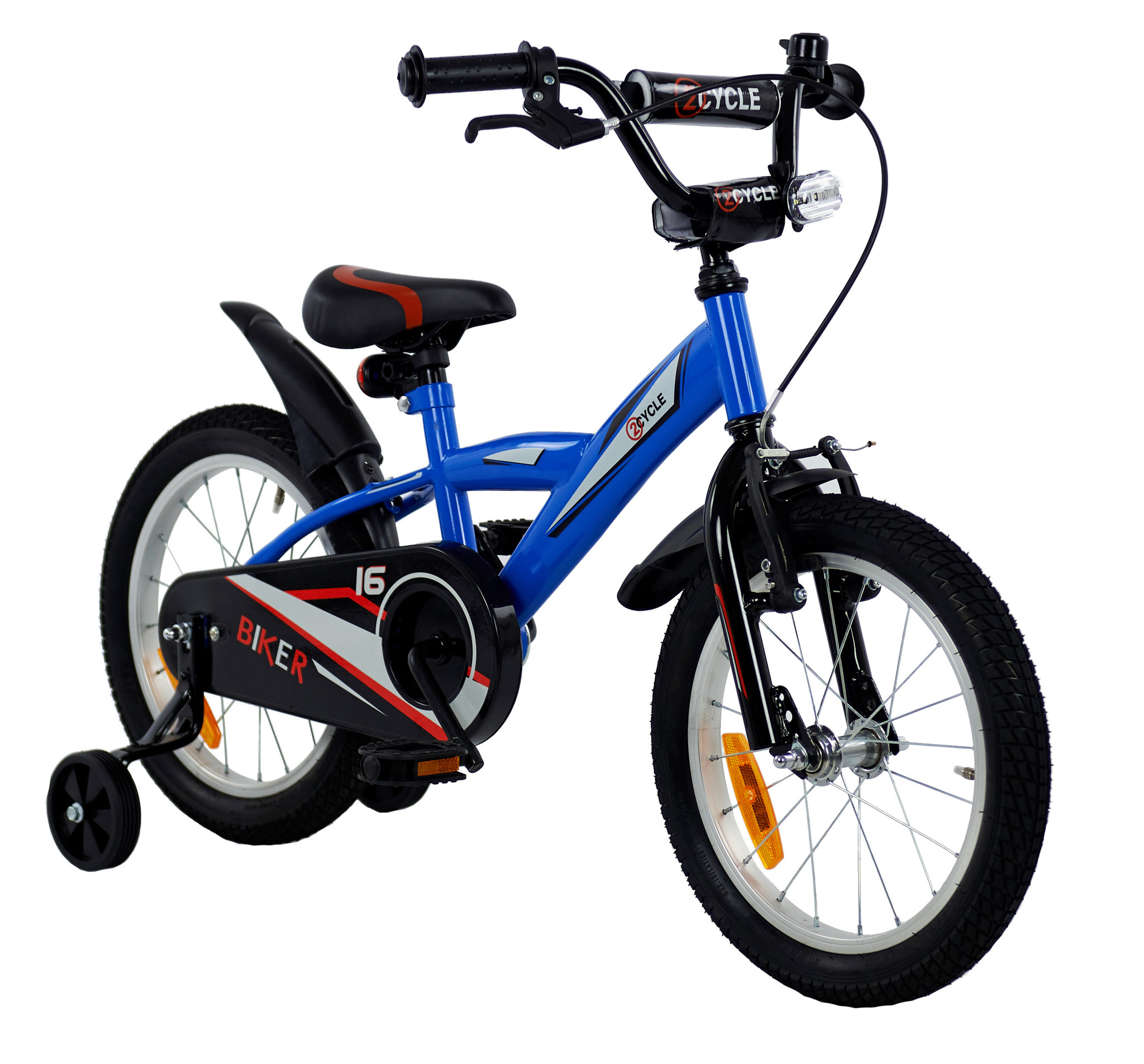 Goedkope blauwe 2Cycle Biker jongensfiets kopen |