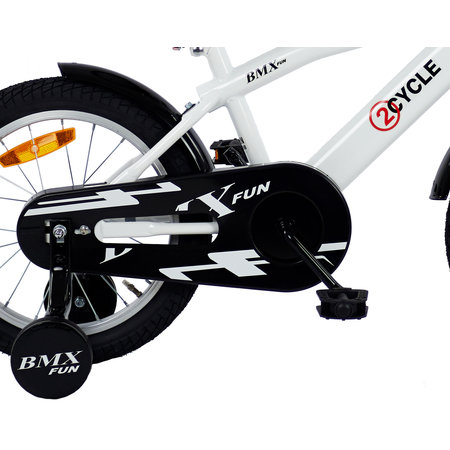 2Cycle 2Cycle BMX-Fun - Kinderfiets - 16 inch - Wit - Jongensfiets -16 inch fiets