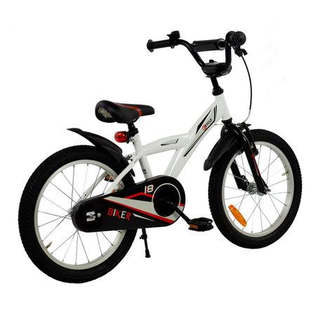 2Cycle 2Cycle Biker Kinderfiets - 18 inch - Wit