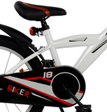 2Cycle 2Cycle Biker - Kinderfiets - 18 inch - Wit - Jongensfiets -18 inch fiets