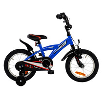 2Cycle Biker - Kinderfiets - 14 inch - Blauw -  Jongensfiets -14 inch fiets