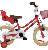 2Cycle 2Cycle Paris Kinderfiets - 14 inch - Roze-Wit - met Poppenzitje