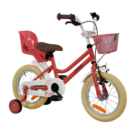 2Cycle 2Cycle Paris - Roze-Wit - Meisjesfiets 3 tot 5 jaar