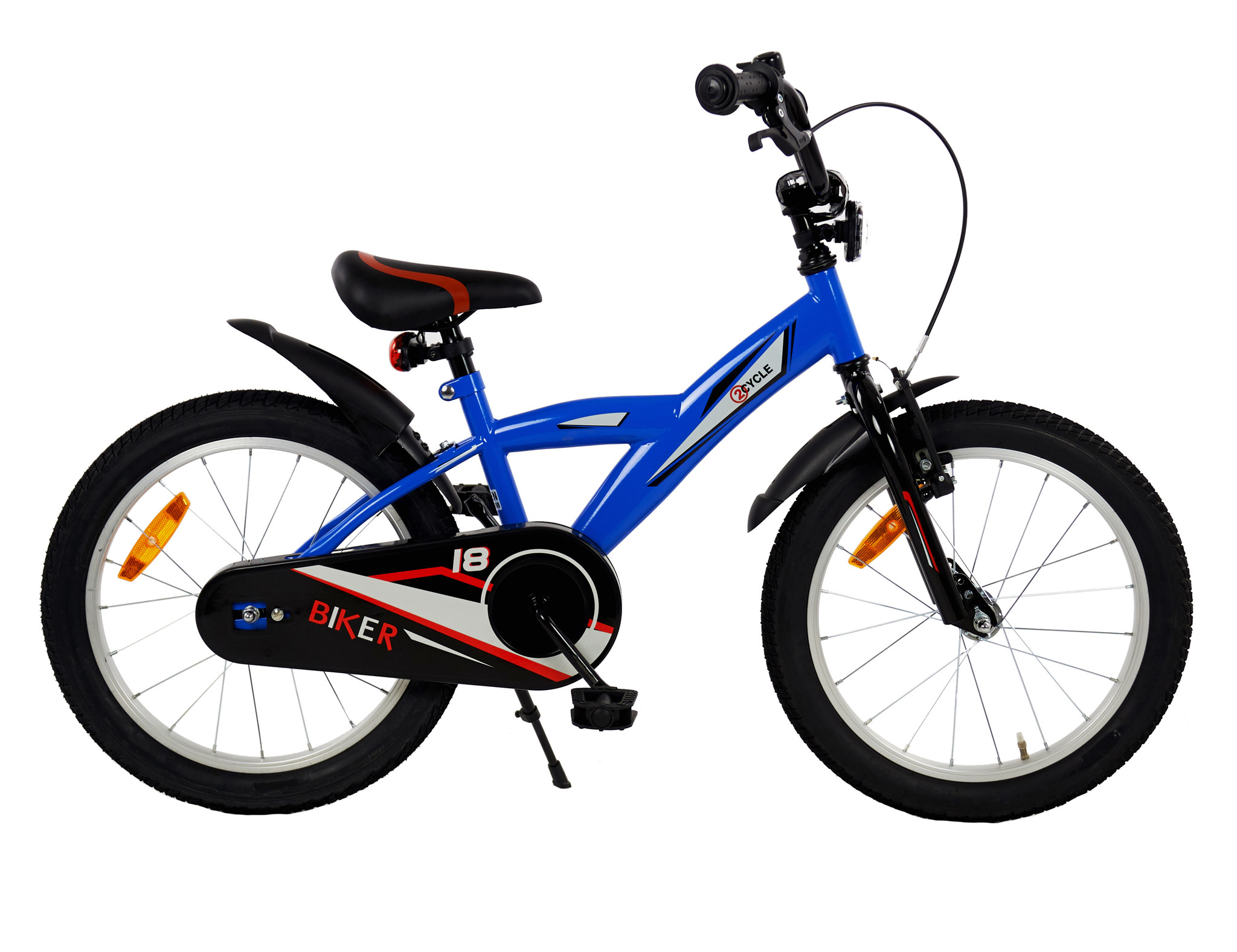 2Cycle Biker jongensfiets 18 inch direct online bestellen | Prijskiller.nl